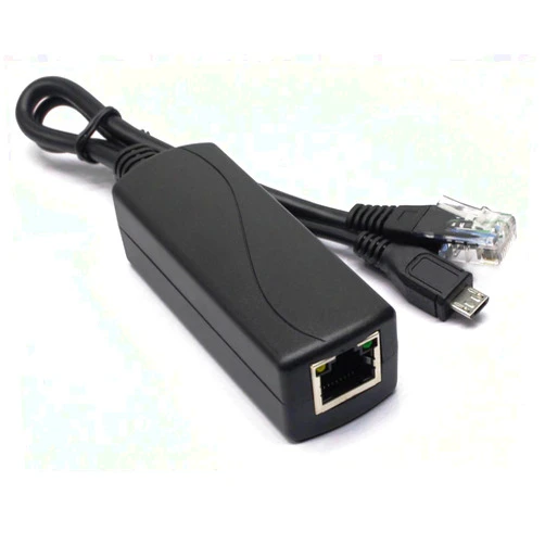 ANVISION Active 48V to 5V 2.4A PoE Splitter Adapter with Micro USB Plug, IEEE 802.3af Compliant, for Tablets, Dropcam or Raspberry Pi, IPC, IP Camera and More