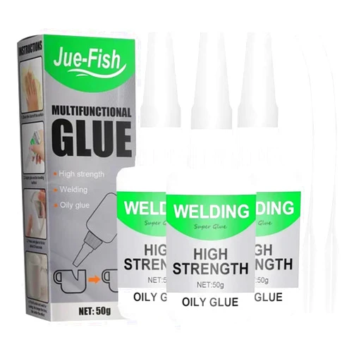 Beercaar Jue Fish Glue, Multifunctional Jue-Fish Welding High-Strength Oily Uniglue Universal Super Glue (3pcs)