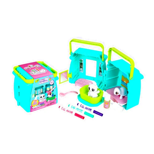 Crayola Scribble Scrubbie Pets Scented Spa, Animal Toy Playset, includes Washable & Scented Markers, Gifts for Girls & Boys, Ages 3+
