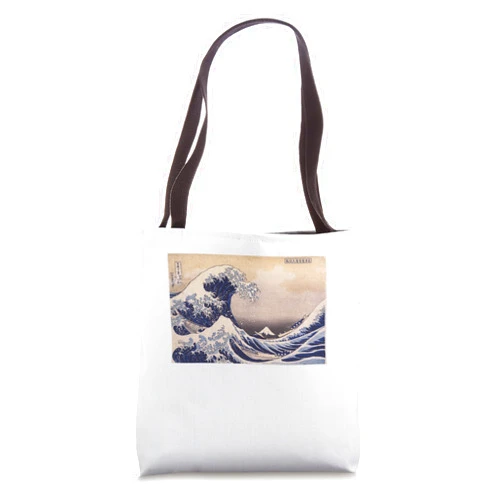 I Live Life The Great Wave Off Kanagawa Trendy Art Japanese Tote Bag
