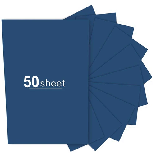 YVMVDV 50 Sheets Navy Blue Cardstock 8.5 x 11 inch, 250gsm/92lb Blue cardstock Paper for DIY Arts and Cards Making, Heavy Brown Craft Paper for Invitations, Stationary Printing,Scrapbook Supplies