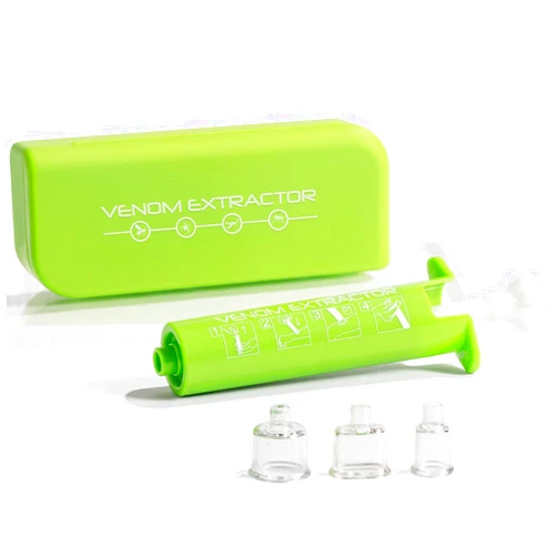 WUXURUN Bites Relief Suction Tool, Venom Extractor Suction Pump, Snake Bite Kit, Survival Kits, Poison Remover Bite and Sting First Aid for Hiking, Backpacking and Camping, Chemical Free (Green)