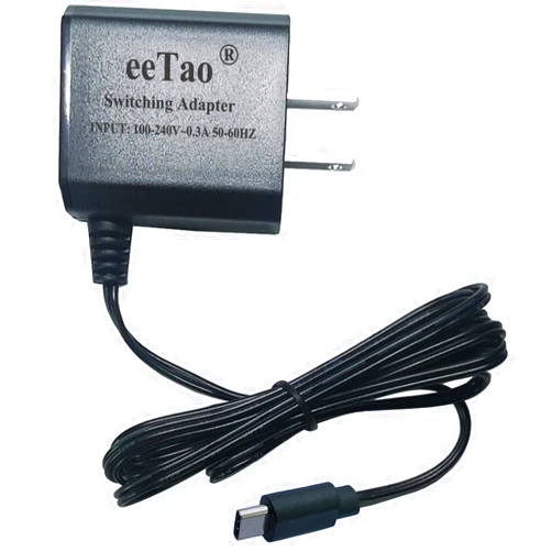 EeTao USB Type C AC/DC Adapter Charger Compatible with Dsenfurn AN011 ANS8051 Electric Spin Scrubber Cordless Bathroom Tub Scrubber 2600mAh 2.6Ah Battery 5V DC5V 5VDC 5.0V Power Supply Cable Cord