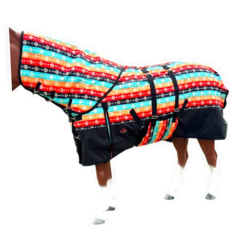 HILASON 1200D Winter Waterproof Poly Horse Hood, Neck Blanket Belly Wrap Tribal