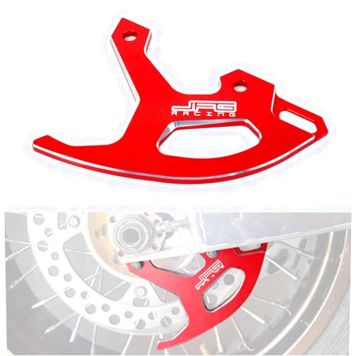 JFG RACING Red Billet Rear Brake Disc Guard Cover Protector For CR125R CR250R 02-07 CRF250R 04-17 CRF450R 02-17 CRF450RX 17 CRF250X 04-17 CRF450X 05-16