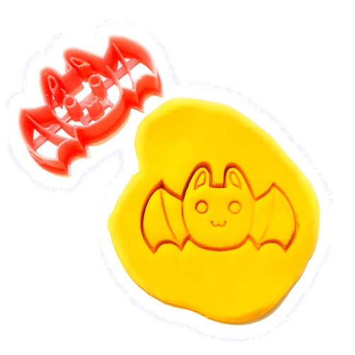 Generico T3D Cookie Cutters Halloween Bat Face Cookie Cutter, Suitable for Cakes Biscuit, Fondant Cookie Mold for Homemade Treats, and Halloween Decor, 3.49In x 2.13In x 0.55In