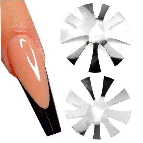 Honey Joy Almond Easy French Smile Line Nail Art Manicure Edge Trimmer Nail Cutter Acrylic Tool with 9 Sizes, HJ-NAT196-FS10