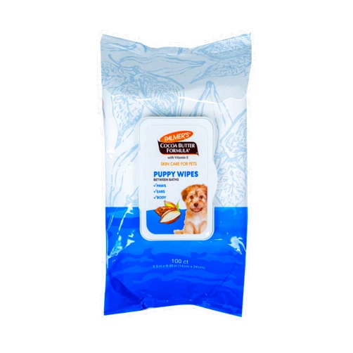 Palmer's Cocoa Butter Puppy Wipes for Between Baths | Cocoa Butter Wipes for Dogs | Paraben & Phthalate Free Dog Grooming Wipes for Dogs, Palmers Dog Bath Wipes, 100ct