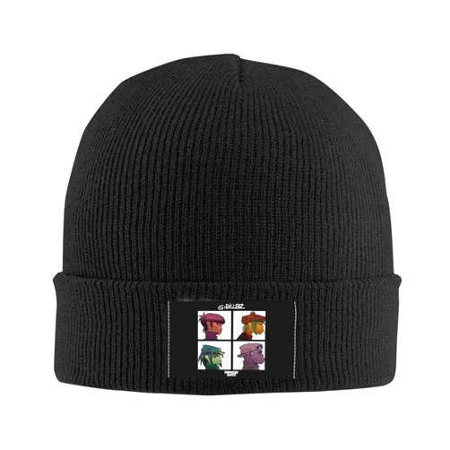 Gorillaz Beanie Hat Printed Men Women Warm Cap Knit Beanies Hats Outdoor Winter