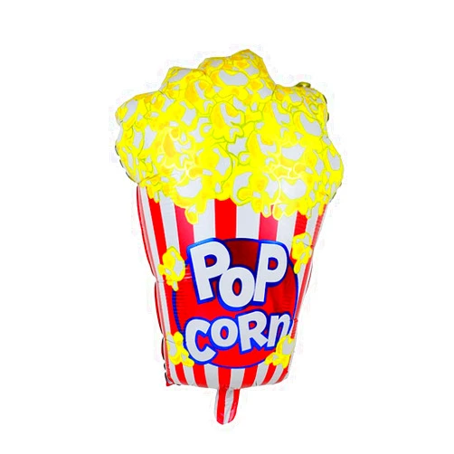 LUOEM Popcorn Mylar Balloons Popcorn Party Balloons Funny Movie Night Party Decorations for Birthday Wedding Baby Shower Party Supplies 5 Pack