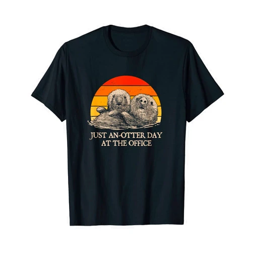 Sea Animal Otter Staff Funny Sayings Worker Just An-Otter Day Funny Boss Employee Otter Lover T-Shirt