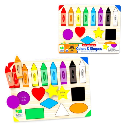 The Learning Journey: Lift & Learn Puzzle Colors & Shapes – Preschool Toys & Activities for Children Ages 3 and Up – Award Winning Educational Toy