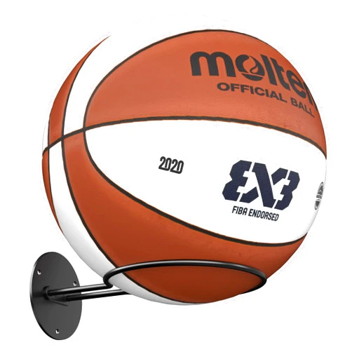 Jockcaras Ball Storage Holder Wall Mount: Black Room Decor for Basketball, Rugby, Soccer, Football, Baseball Display Rack - Boys Sports Accessories Organizer