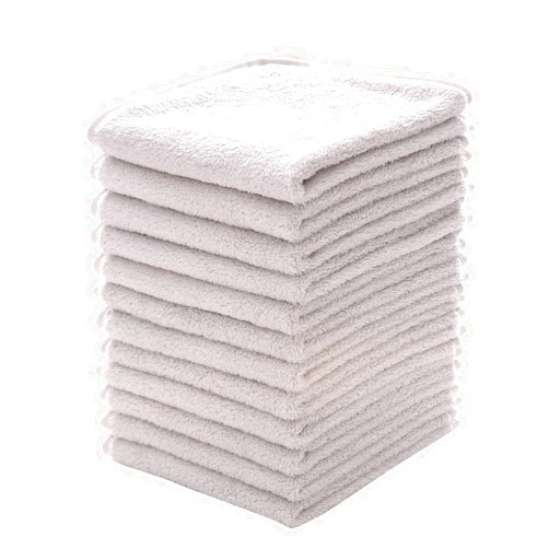 MUKIN Baby Washcloths Set - 12 Pack 12x12 Inches Microfiber Coral Fleece Face Towel for Newborns, Infant, Toddlers or Kids. Ultra Soft and Absorbent wash Cloth for Baby (Gray)