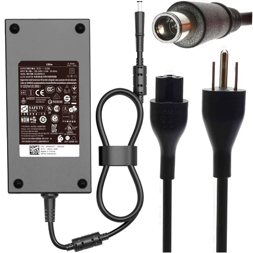 DTDR 180w 19.5V 9.23A AC Laptop Charger Fit for Dell Precision 7510 7520 7530 7540 7550 7560 3530 7730 5530 M4600 M4700 M4800 DA180PM111 180 watts Dell Dock Adapter Power Supply Cord
