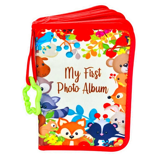 Wtimesie ToddleBee Baby Photo Album - Soft Baby Book First Year Baby Photo Book | My First Book of Photos with Woodland Animals - Baby Album Holds 4x6 Pictures for Memory Album Baby Shower