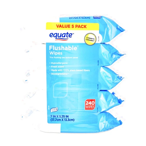 Equate Fresh Scent Flushable Wipes, 7