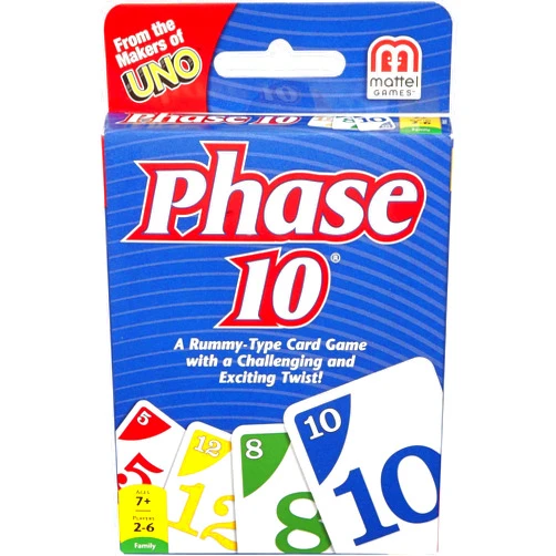 Mattel Games Phase 10 Card Game with 108 Cards, Great Game for Kids, Family or Adult Game Night, Ages 7 Years and Older