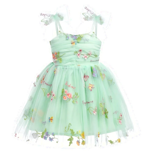 IBTOM CASTLE Toddler Baby Girl Birthday Dress Floral Sequin Tulle Tutu Dresses for Pageant Party Cake Smash Photoshoot