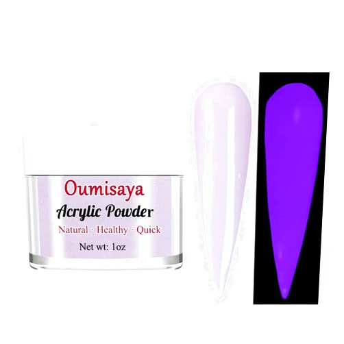 Oumisaya Glow in the dark Purple Acrylic Powder for Nails Art