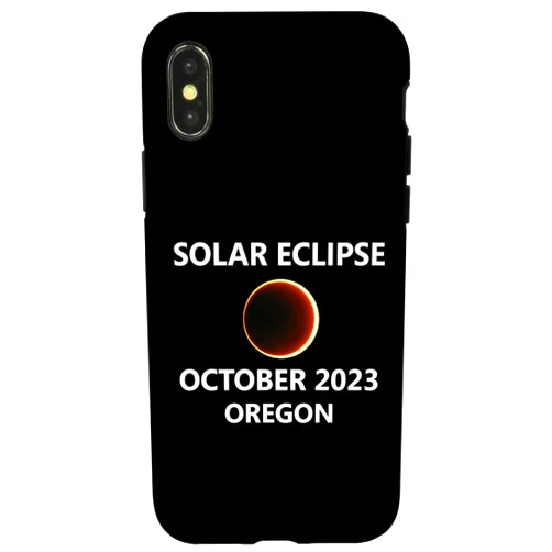 XKMJC1GJHBSY Creationz iPhone X/XS Annular Solar Eclipse 2023 Oregon OR City State October 14 Case