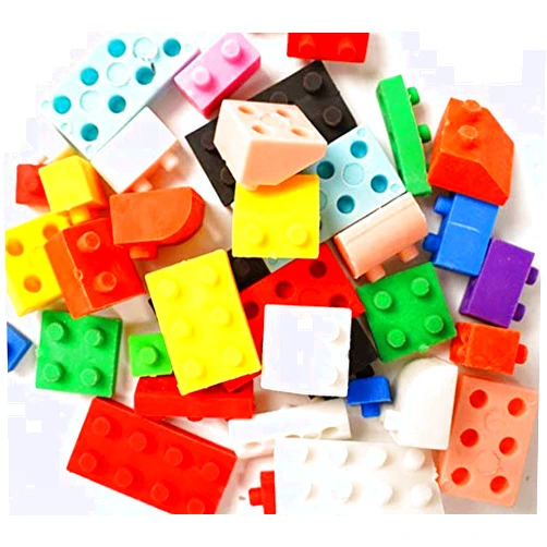 Adam Victor Erasers- Lovely 3D Building Block Eraser, Best Gift for Students, Boys and Girsl, Party Favor!