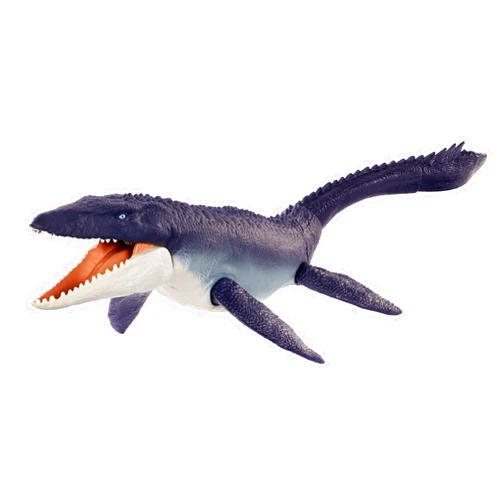 Mattel Jurassic World Dominion Ocean Protector Mosasaurus Dinosaur Action Figure from 1 Pound of Recycled Plastic, Movable Joints, Toy Gift with Physical and Digital Play
