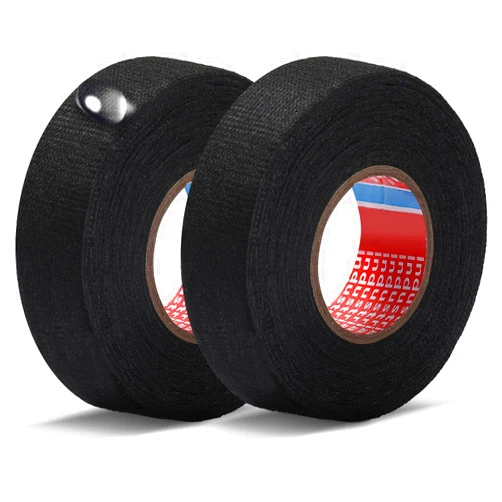 Outus 1 Inch x 49.2 ft Wire Harness Cloth Tape Wiring Harness Automotive Cloth Tape Noise Damping Heat Proof Adhesive Fabric Tape for Automotive Electrical Wrap Protection Insulation Cable Fixed (4 Rolls)