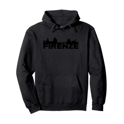 Italy City Europe Skylines Silhouette Outline Firenze Italy Europe City Skyline Silhouette Outline Sketch Pullover Hoodie