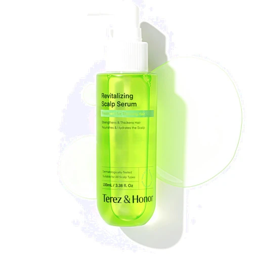 TEREZ & HONOR Scalp Serum for Hair Growth Spray – Korean Vegan Treatment for Hair Loss, Thinning & Itchy Scalp, Non-Greasy, Lightweight Formula to Exfoliate Dandruff & Strengthen Roots – For Men & Women (100 mL)