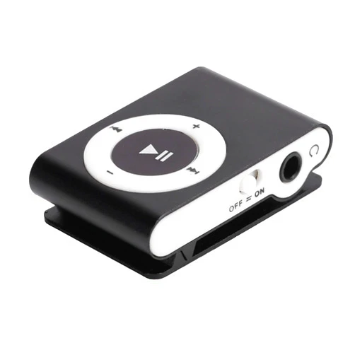 Zopsc-1 Portable Back‑Clip Mini MP3 Player Music Player with Earphone and USB Cable,Lossless Sound Player Suitable for Sports, Easy to Carry.(Black)