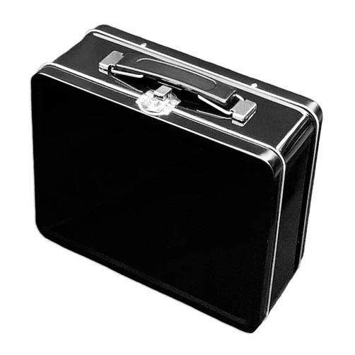 Lunchbox.com Do It Yourself DIY Medium Black Lunch Box Tin for Storage, Crafts and Scrapbook Fun Activities