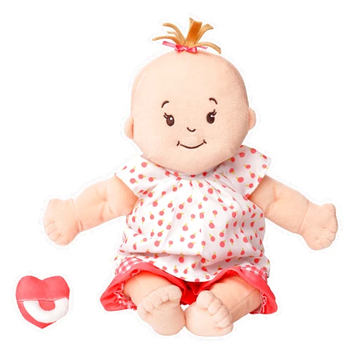 Manhattan Toy Baby Stella Peach with Light Brown Hair Soft First Baby Doll for Ages 1 Year and Up, 15