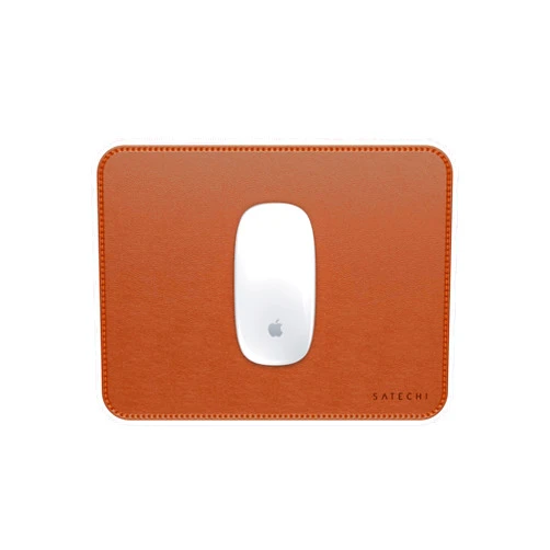Satechi Vegan-Leather Mouse Pad - Ergonomic Mouse Pad, Reversible, Scratch and Water Resistant, Easy to Clean - Desk Mouse Pad for Office and Home, 9.8” x 7.5” x 0.14” – Brown