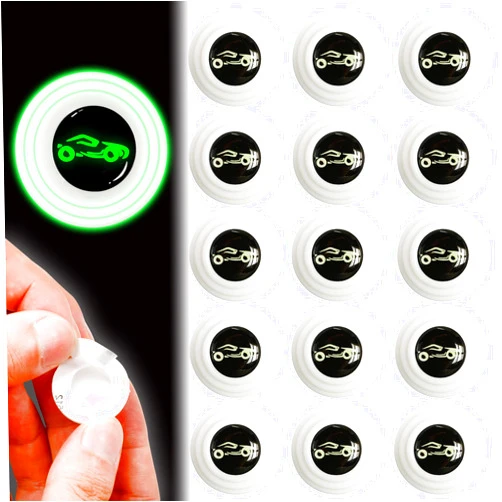 Syihah 16 PCS Car Door Shock Absorber, Universal Car Door Protection Sticker, PVC Car Door Side Shock Absorbing Protection Stickers (White, Luminous)