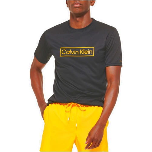 Calvin Klein Men's Standard Light Weight Quick Dry Short Sleeve 40+ UPF Protection Active Top