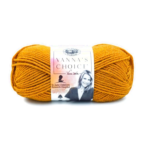 Lion Brand Yarn (1 Skein 860-130I Vanna's Choice, Honey Yarn, 1 Pack