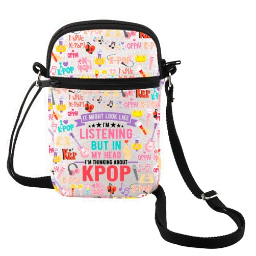 MEIKIUP K-pop Music Lover Gift K-pop Crossbody Bag K-pop Merchandise K-pop Fans Shoulder Bag K-Drama Fan Gift