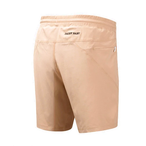 DADDY BABY Men's Workout Running Performance Sport Gym Shorts with Built-in Underwear and Zipper Pockets