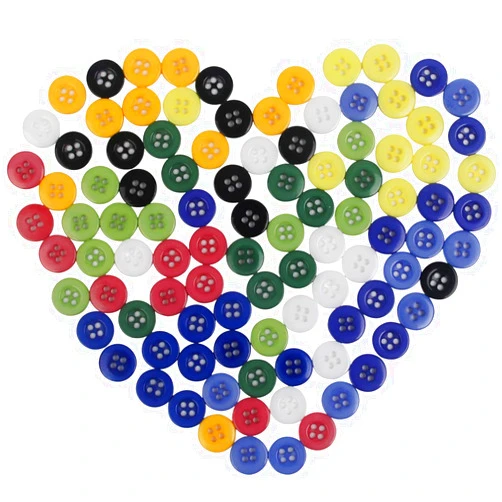 Luxiv Sewing Buttons for DIY, Luxiv 100 Pcs 10 Colored Assorted Buttons Round Colors Buttons for Crafts 4 Holes DIY Handmade Button Painting Sewing Shirt Resin Buttons (100pack)