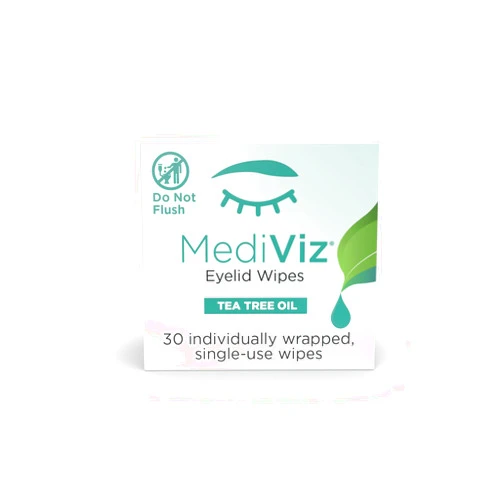 MEDIVIZ Eyelid Cleanser Wipes – Gentle, Exfoliating, Hypoallergenic Eyelid Wipes – Cleansing Wipes for Itchy Eyes Helps Remove Lid Debris & Clear Crusted Matter – Eye Makeup Remover Wipes – (30 ct)