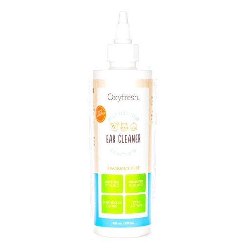 Oxyfresh Advanced Pet Ear Cleaner - Best Dog Ear Cleaner Solution - Helps with Yeast, Wax, Dirt & Itchy Ear Canal - Cleaning, Soothing, & Sting-Free Dog Ear Wash & Cat Ear Cleaner 8oz
