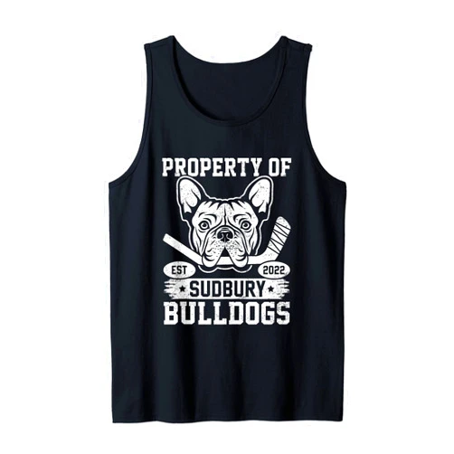 Great Bulldogs Frenchie Pet Designs Bulldog Pet Dog Property Of Sudbury Bulldogs Tank Top