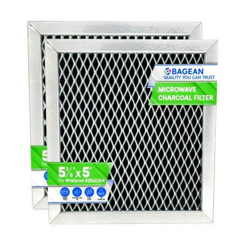 Bagean Microwave Charcoal Filter 5.35” x 5.03” for 8206230A Maytag and Whirlpool Microwave Filter Replacement - Carbon Filters Freshens and Filters Kitchen Air in Over the Range Oven Vent Fan (2-Pack)