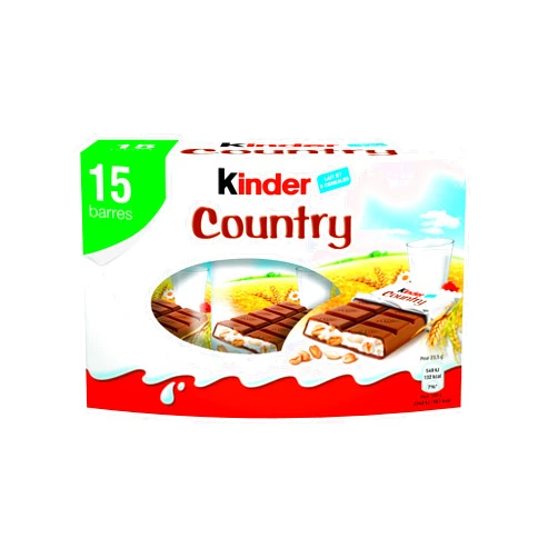 Kinder Country 15 bars pack- IMPORTED from Germany-Shipping from USA