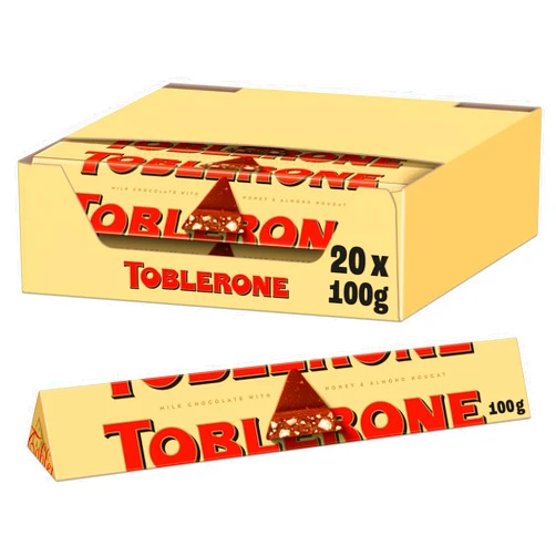 Toblerone Milk Chocolate 100 g (Pack of 20)