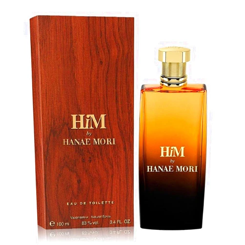 Hanae Mori Him Eau de Toilette Spray for Men, 3.4 Fluid Ounce