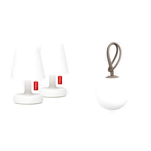 Fatboy Edison The Petit Rechargeable LED Lamp Version 2.0 (2 Pack) BOL-TPE-UL Bolleke Rechargeable Indoor/Outdoor LED Light, Taupe | Portable LED Lights Bundle