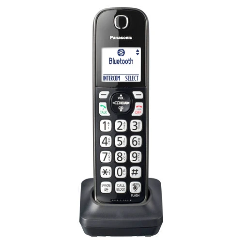Panasonic Cordless Phone Handset Accessory Compatible with KX-TGD66x Series Cordless Phone Systems - KX-TGDA66M (Metallic Black)