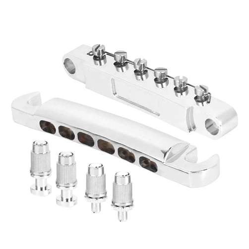 Bicaquu Standard Size Guitar Bridge, Zinc Alloy Bridge, Zinc Alloy Material for 12‑String Electric Guitar Training Guitar Lovers Show